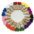 thumbnail image 1 of 100 Uds (coloridos) pinzas de madera para ropa Mini Clips de fotos de madera 3,5 cm a para fotos, decoración, pasatiempos creativos, 1 of 5