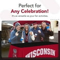 thumbnail image 5 of Wisconsin Badgers 6' College Sports Printed Table Throw - NCAA Licensed - Polyester Draped - School Tablecloth (Red, White, Black), 5 of 5
