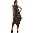 thumbnail image 3 of Moomaya Robe Kurti Sans Manches à une Épaule Imprimée pour Femmes, Vêtement de Créateur Boho pour Fête, 3 of 7