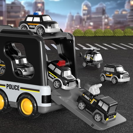 LUCKY DOUG POLICE TRUCK TOYS FOR 2-6 YEARS OLD BOYS, TODDLERS BOYS TOYS, POLICE CAR TOYS, GIFTS FOR BOYS AGES 2+