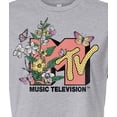 thumbnail image 3 of MTV - Botanical Floral Logo - Juniors Cropped Tee, 3 of 5
