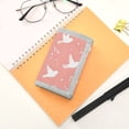 thumbnail image 7 of JIALIOU Nylon Trifold Card Wallet with ID Window Zipper Pocket for Men Women Teen White Flying Birds, 7 of 7