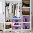 thumbnail image 6 of Foldable Fabric Storage Bin Home Cubes Clothing Organizer Bins Large Collapsible Box Basket for Home Organizer Purple Sky and Black Cat, 6 of 7