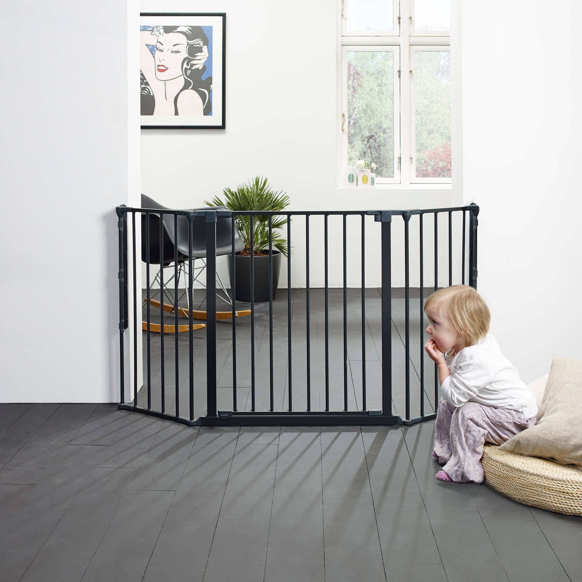 BabyDan Flex M Safety Gate 35.4" - 57.5", Black