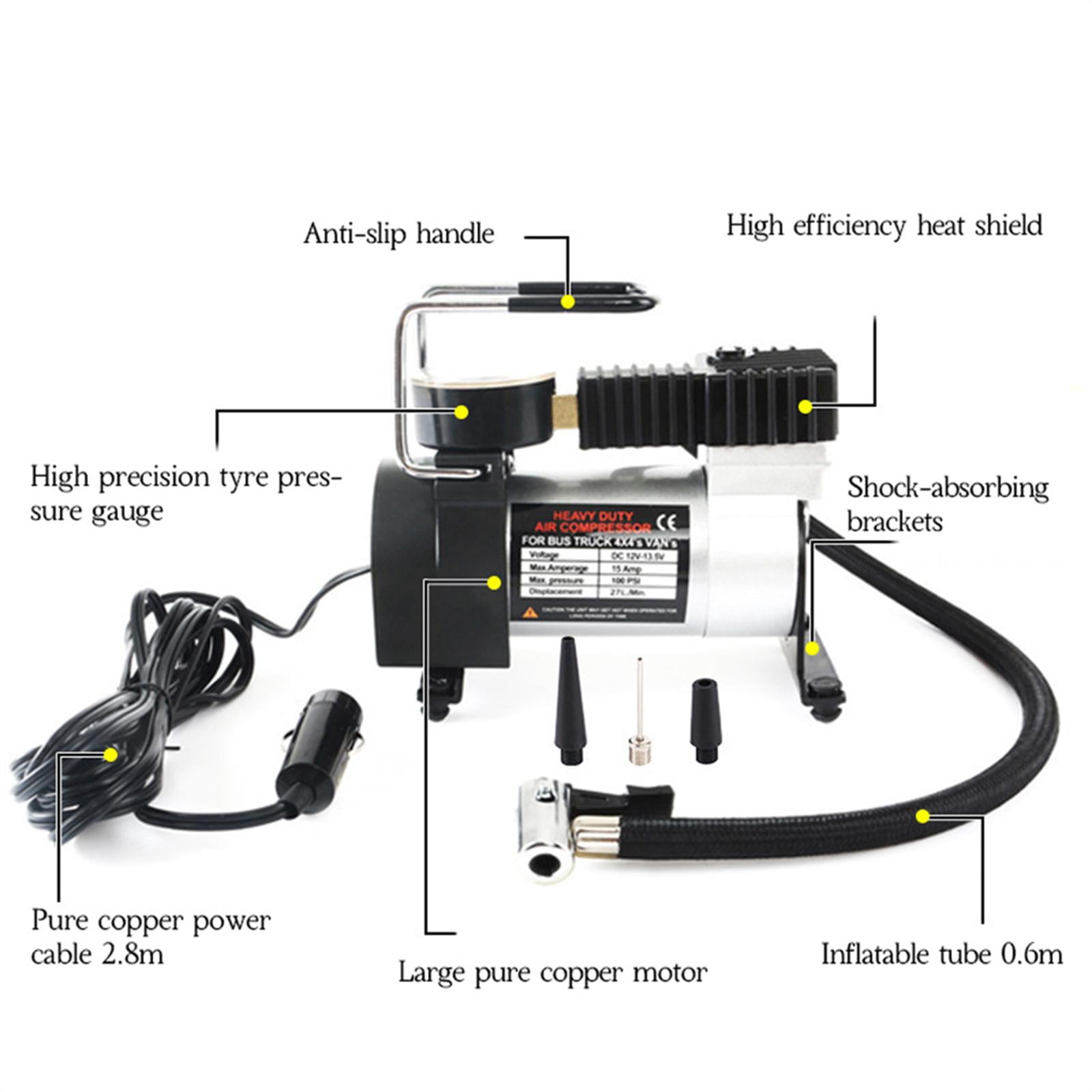 Nishiyuenyi Tire Inflator 12V High Power Automotive Electric Inflatable Pump Car Accessories