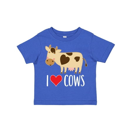 

Inktastic I Love Cows Dairy Farmer Gift Toddler Boy or Toddler Girl T-Shirt