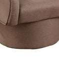 thumbnail image 4 of Tim 30 Inch Fabric Upholstered Accent Chair, 360 Swivel Seat, Brown- Saltoro Sherpi, 4 of 6