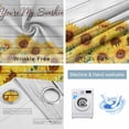 thumbnail image 2 of Sunflower Blackout Curtains for Bedroom, Yellow Summer Botanical Farmhouse Floral Wooden Thermal Insulated Kitchen Drapes with Grommets, Light Blocking Window Treatment, 2 Panels 52" x 63", 2 of 7