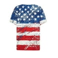 thumbnail image 5 of Cavosen American Flag Tops for Women Petite Patriotic Short Sleeve V-Neck Tops USA Star Striped Print T Shirts Lady XL Independence Day Casual Tops Funny 4th of July Tunic Tees 2025 Patriotic Clothes, 5 of 5