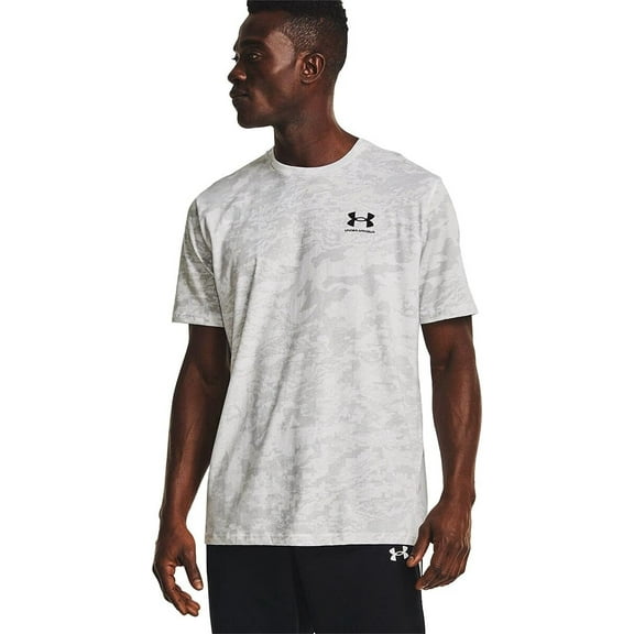 Under Armour Mens ABC Camo Short-Sleeve T-Shirt White 100/Mod Gray Medium