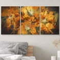 thumbnail image 3 of wall26 Canvas Print Wall Art Set Blooming Orange Lily Jungle Flowers Floral Nature Illustrations Modern Art Rustic Scenic Relax/Calm Wilderness for Living Room, Bedroom, Office - 16"x24"x3, 3 of 5