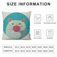 thumbnail image 5 of Colorful Decorative Throw Pillow Case, Beaver Portrait with Small Eyes and Giant Teeth Cartoon Style Animal Illustration, Couch Bedroom Living Room Cushion Cover, , Multicolor, 5 of 5