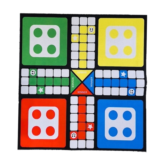 ludo board game Mat, 19.69 x 19.69 in Flying Chess Tablecloth, Colorful Tabletop Game Mat for Adults and Family Game Nights, 1 Piece, Pawns and Dice Not Included