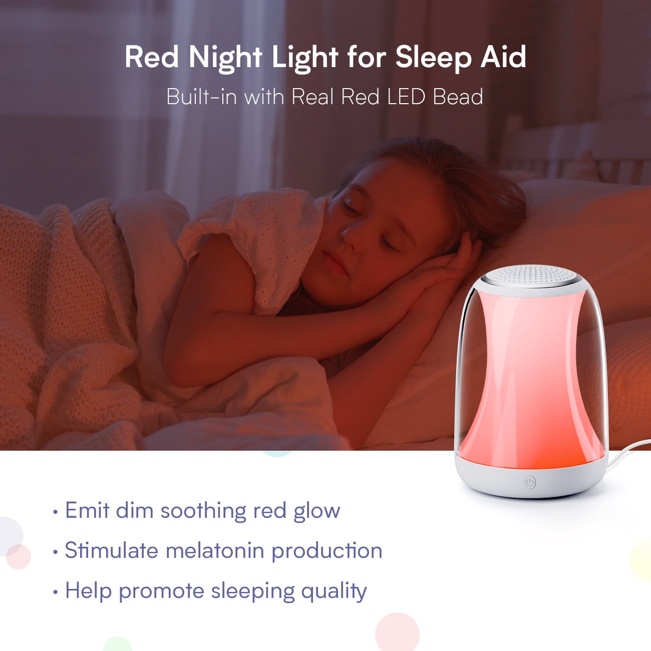 Hotmoon  White Noise Sound Machine, Baby Nursery Night Light, 27 Soothing Sounds, RF Remote, Timer, for Bedroom Toddler Baby Kids Breastfeeding
