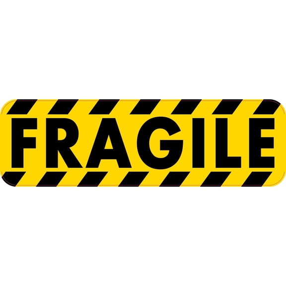 10in x 3in Fragile Sticker