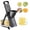 Black, variant on ONCE FOR ALL Vegetable Slicer with Container - Adjustable Mandoline Chopper, Slicer, Dicer, Grater for Kitchen, Stainless Steel with 0.1-8mm Thickness & Dishwasher Safe Food Prep Tool