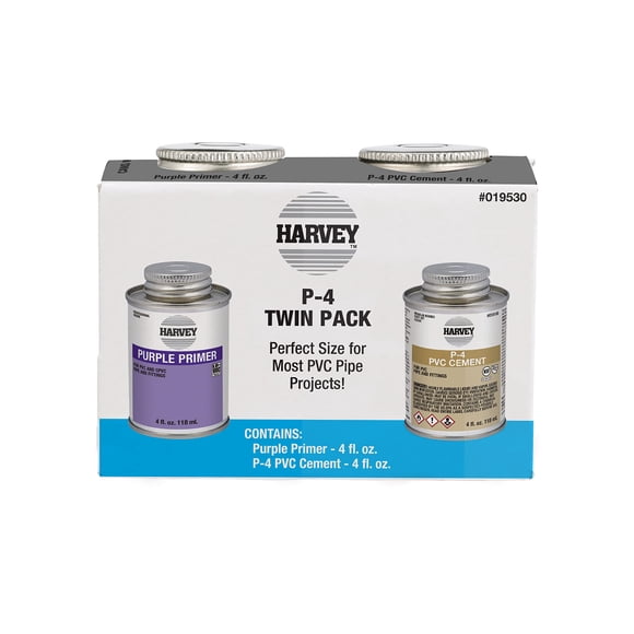 Cemento e imprimador de PVC, paquete doble, 120 ml, Harvey's 19530 0
