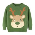 thumbnail image 2 of FamilyThread Kids Christmas Long Sleeve Knit Sweaters Crewneck Pullover Fashion Printed Sweater Kids Blouse Tops For 2-7Y, 2 of 4