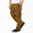 thumbnail image 7 of XIMIN Boys Cargo Pants Retro Bootcut Elastic Waistband Straight Leg Sport Pant Drawstring Open Bottom Casual Classic Running Hiking Fall Trousers with Pockets, 7 of 7