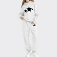 thumbnail image 2 of BLVB Girls Boys 2 Piece Tracksuit Sweatsuits Sets Star Print Hooded Sweatshirt and Jogger Sweatpants Clothing Sets for Toddler Kids, 2 of 5
