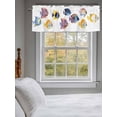 thumbnail image 3 of Valance Curtains for Kitchen Windows Summer Fish School Funny AnimalsRod Pocket Valance Watercolor GradientShort Window Curtain Topper for Bedroom Living Room Bathroom 54x18in,1&nbsp;Panel, 3 of 9