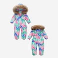 thumbnail image 2 of RXMEKW Combinaison de Ski Isolée pour Garçons et Filles avec Capuche pour Temps Froid en Multicolore, 2 of 6