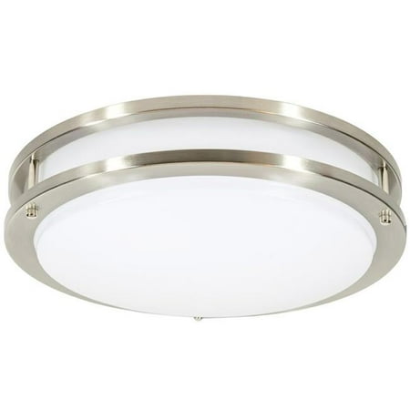 

Jesco CM403RA-M-4090-BN 14 in. 18W 4000K 90CRI Luke Round Double Ring LED Flush Mount Ceiling Light Brushed Nickel