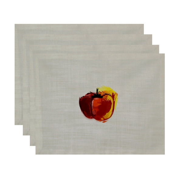 Simply Daisy, 18 x 14 inch, Pepper Placemat (set of 4), Maroon
