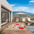 thumbnail image 3 of Red Apples Outdoor Rug for Patio/Deck/Porch, Non-Slip Large Area Rug 5 x 7 Ft, Spring Summer Fruits Modern Art Indoor Outdoor Rugs Washable Area Rugs, Reversible Camping Rug Carpet Runner, 3 of 8
