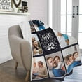 thumbnail image 4 of Fathers Day Dad Gifts Custom Blanket with Photos Father Gifts from Daughter Son, Personalized Pictures Blanket Christmas Birthday Gifts for Daddy, 4 of 6