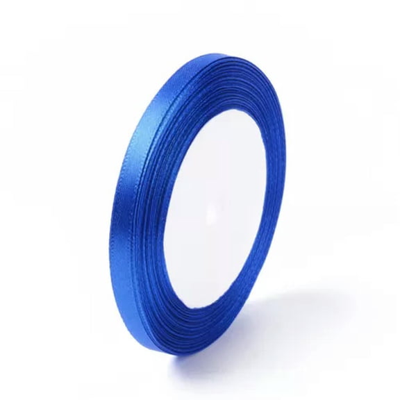 EOEMY 10 Roll 1/4 Inch(6mm) Single Face Satin Ribbon Polyester Ribbon For Crafts Gifts-Royal Blue