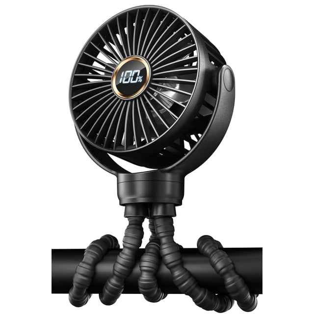 Ventilador de cochecito KIDEE Mini portátil para bebés con LED de 3 velocidades USB