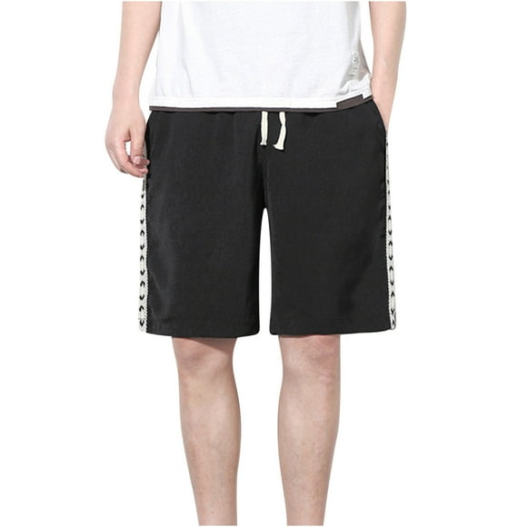 EGNMCR Mens Shorts Men's Loose Straight Beach Medium Comfortable Pants Casual Sports Five Point Pants Gifts for Men