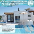 thumbnail image 3 of 2 Heads Swimming Pool Fountain, Swimming Pool Decoration Waterfall Fountain for Swimming Pool, Swimming Pool Fountains for 1.5" Swimming Pool, Outdoor, 3 of 5
