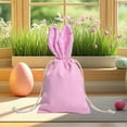 thumbnail image 4 of Moocorvic Easter Treat Bags with Drawstring Bunny Gift Bags Party Supplies Canvas Candy Chocolate Eggs Hunt Stuffer, 4 of 7