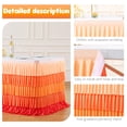 thumbnail image 3 of Faldón de mesa Besutolife 180 cm con volantes naranja para fiestas, 3 of 8