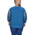 thumbnail image 3 of Plus Size Lace-Sleeve V Neck Top, 3 of 3