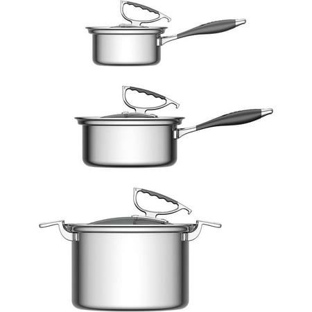 

CookCraft - Candace 6-Piece Cookware Set - Stainless Steel