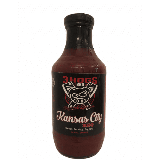 3 Hogs, Kansas City BBQ Sauce, 16 ounce 3 Hogs, Kansas City BBQ Sauce, 16 ounce