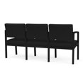 thumbnail image 5 of Lesro Lenox Steel Modern Polyurethane Waiting Room Guest Sofa in Black/Castillo Black, 5 of 5