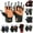 Black/Brown, variant on MRX Men Anti-Slip Fingerless Leather Red Weight Lifting Gloves, M