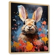thumbnail image 2 of Designart "Hues In Pop Art Portrayal Of A Rabbit I" Animals Rabbit Floater Framed Canvas Wall Art, 2 of 5