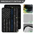 thumbnail image 5 of XYZCANDO Thin Blue Line American Flag RV Door Shade Police Flag RV Black Out Window Covers with Hook And Loop RV Door Window Foldable Camper Blinds RV Insulated Window Covers Black, 5 of 7