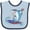 Blue and Navy, variant on Inktastic Fourth of July Shark Surfing Boys or Girls Baby Bib