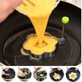 thumbnail image 3 of 5 Pack Stainless Steel Egg Cooking Rings, Pancake Mold for frying Eggs and Omelet Heart type/Round/Five-pointed star/Flower/ Mickey,With Various Shape, 3 of 6