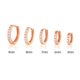 thumbnail image 1 of Pendientes de perforación redondos con hebilla de oreja de circonita de una sola fila de estilo europeo y americano, joyería de moda minimalista para mujer, 1 of 5