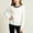 #4White, variant on Acaics Girls' Long-Sleeve Layering T-Shirt: Solid-Color Crew-Neck Sequin-Accent Brushed-Fleece Long-Sleeve Top, Ages 1–15