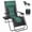 BlackGreen, variant on Bigleap Zero Gravity Chair, Reclining Camping Lounge Chair for Indoor, Reclining Patio Chairs with Cup Holder Trays and Removable Cushion, Folding Recliner for Outdoor, Grey