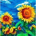 thumbnail image 3 of CafePress - Sunflowers Painting Sweatshirt - Crew Neck Sweatshirt, 3 of 4