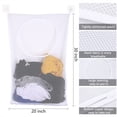 thumbnail image 4 of Hanging Laundry Hamper Bag,Mesh and breathable hanging laundry hamper，Comes with 2free hooks，over the door laundry hamper，space saving，bathroom laundry hamper，Large，white, 4 of 6